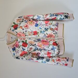 H&M x NATHALIE LETE FLORAL BOMBER BUTTERFLY EYEBALL Jacket Coat 12-13y
